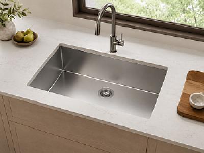 Lumax 30" x 18" Handmade Undermount Sink - 16-Gauge 304 Stainless Steel